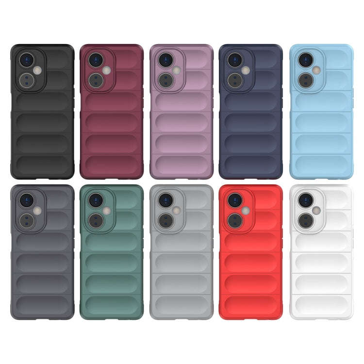 For OnePlus Nord CE 3 Magic Shield TPU + Flannel Phone Case(Grey)