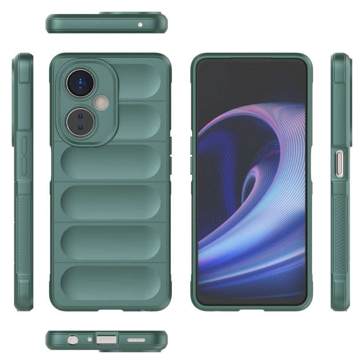 For OnePlus Nord CE 3 Magic Shield TPU + Flannel Phone Case(Grey)