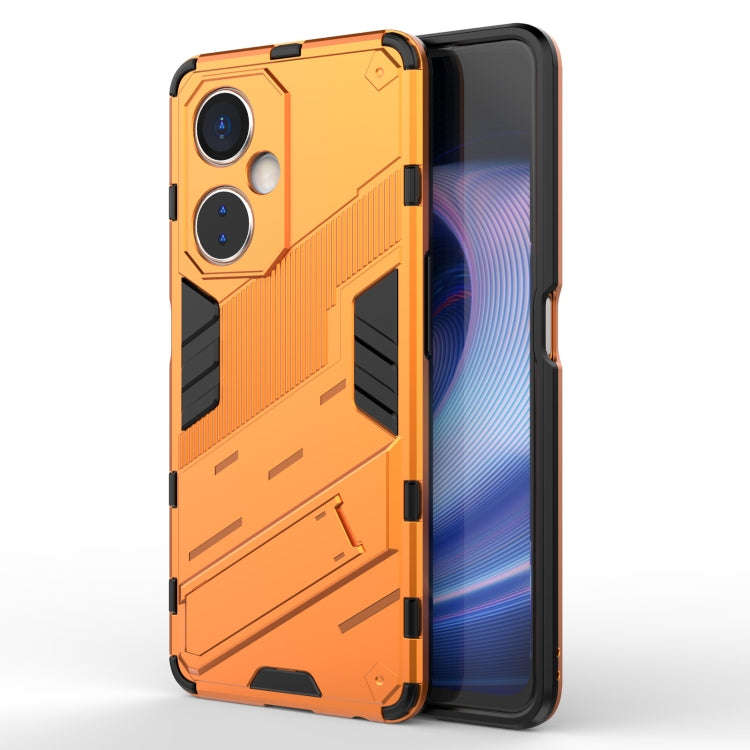 For OnePlus Nord CE 3 Punk Armor 2 in 1 PC + TPU Phone Case with Holder(Orange)