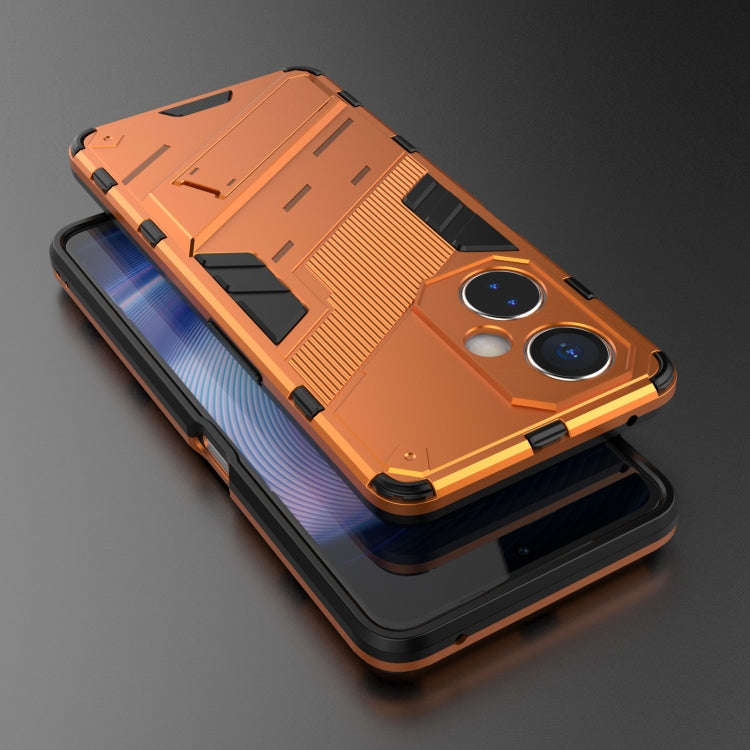 For OnePlus Nord CE 3 Punk Armor 2 in 1 PC + TPU Phone Case with Holder(Orange)