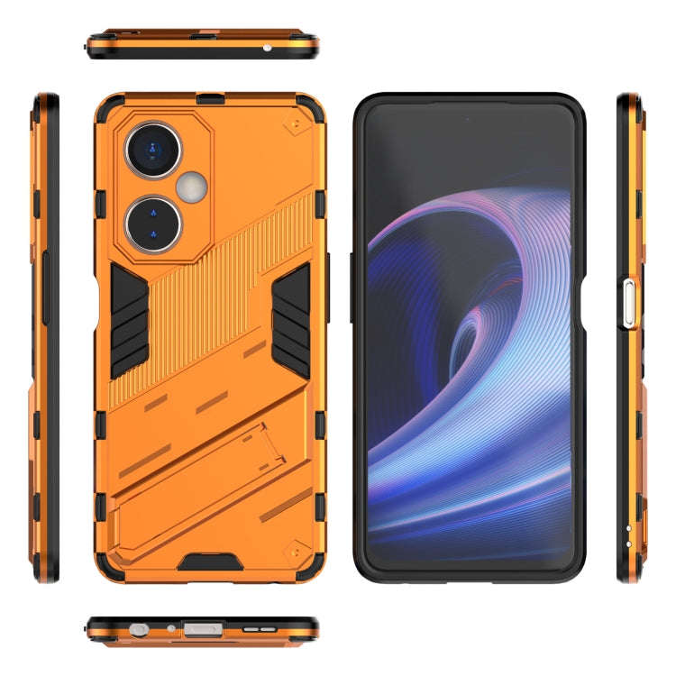 For OnePlus Nord CE 3 Punk Armor 2 in 1 PC + TPU Phone Case with Holder(Orange)