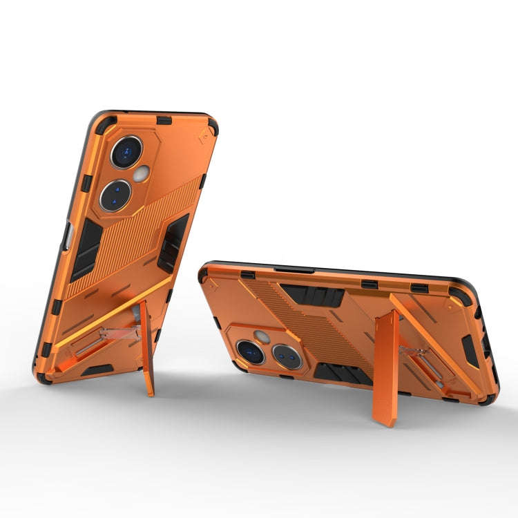 For OnePlus Nord CE 3 Punk Armor 2 in 1 PC + TPU Phone Case with Holder(Orange)
