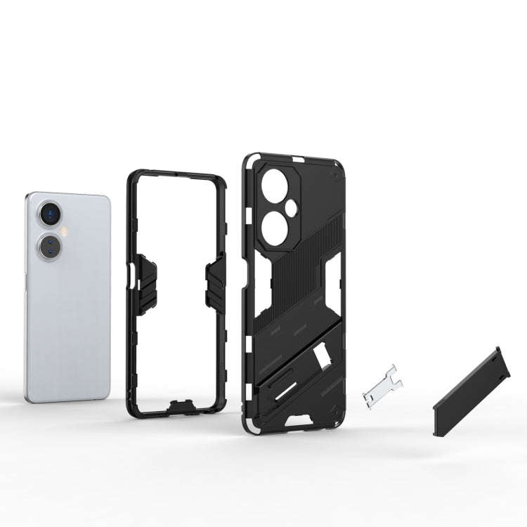 For OnePlus Nord CE 3 Punk Armor 2 in 1 PC + TPU Phone Case with Holder(Orange)