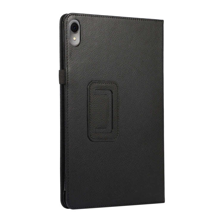 For Huawei MatePad 11 2023 Litchi Texture Leather Tablet Case with Holder(Black)