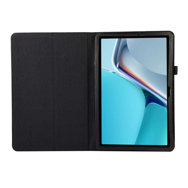 For Huawei MatePad 11 2023 Litchi Texture Leather Tablet Case with Holder(Black)