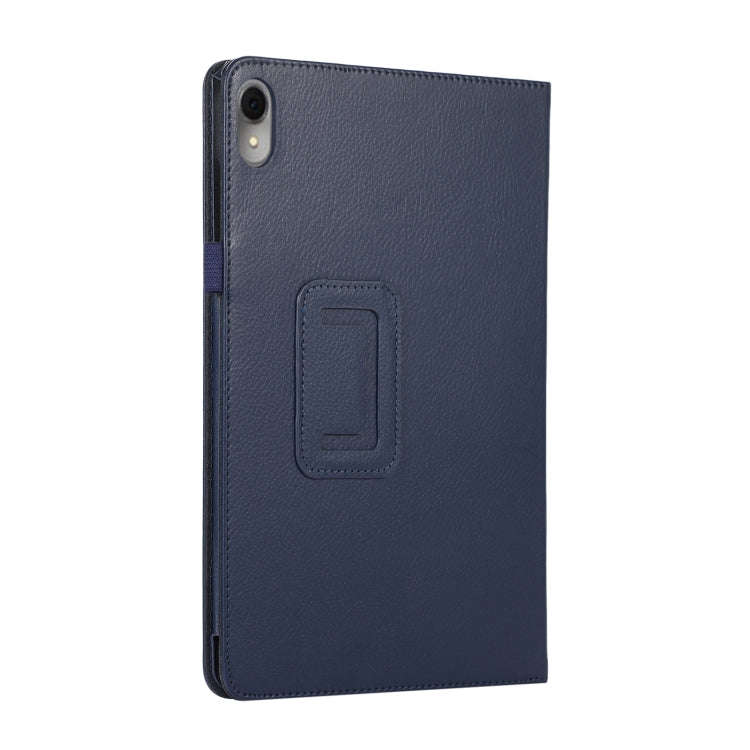 For Huawei MatePad 11 2023 Litchi Texture Leather Tablet Case with Holder(Dark Blue)