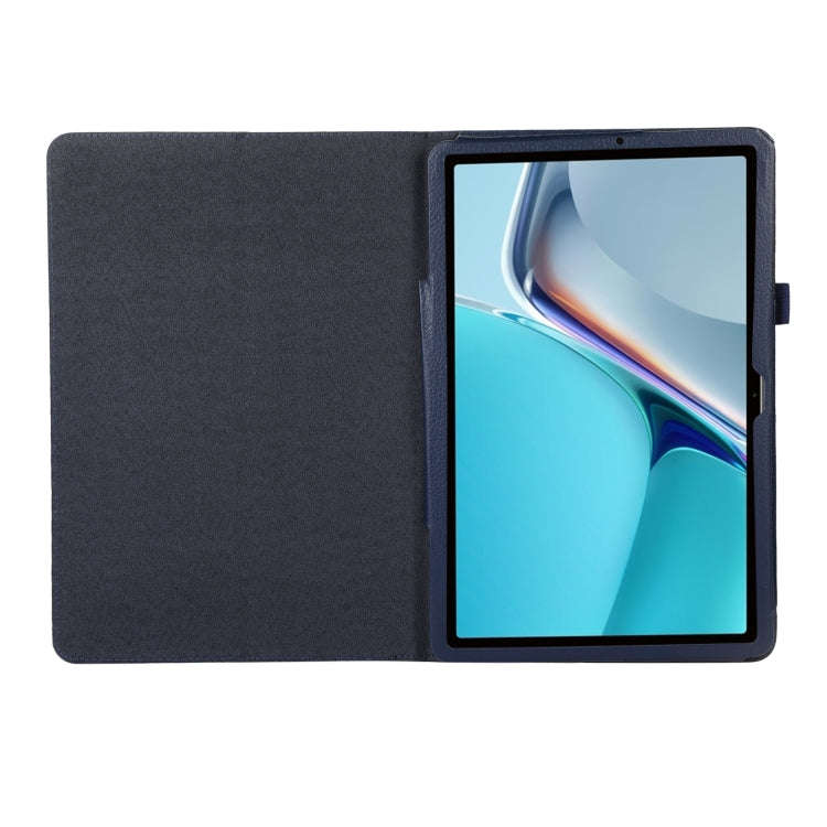 For Huawei MatePad 11 2023 Litchi Texture Leather Tablet Case with Holder(Dark Blue)