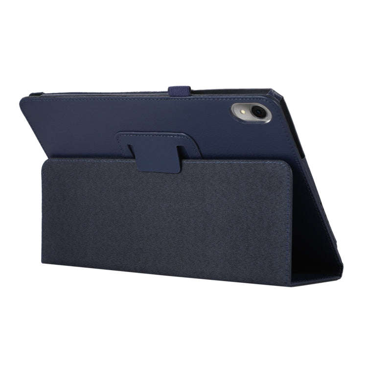 For Huawei MatePad 11 2023 Litchi Texture Leather Tablet Case with Holder(Dark Blue)