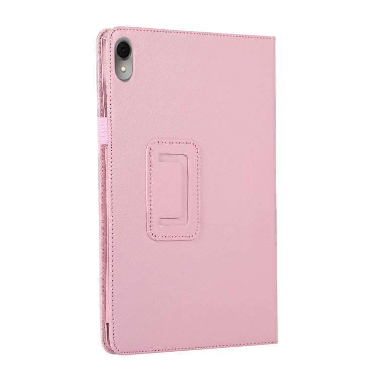 For Huawei MatePad 11 2023 Litchi Texture Leather Tablet Case with Holder(Pink)