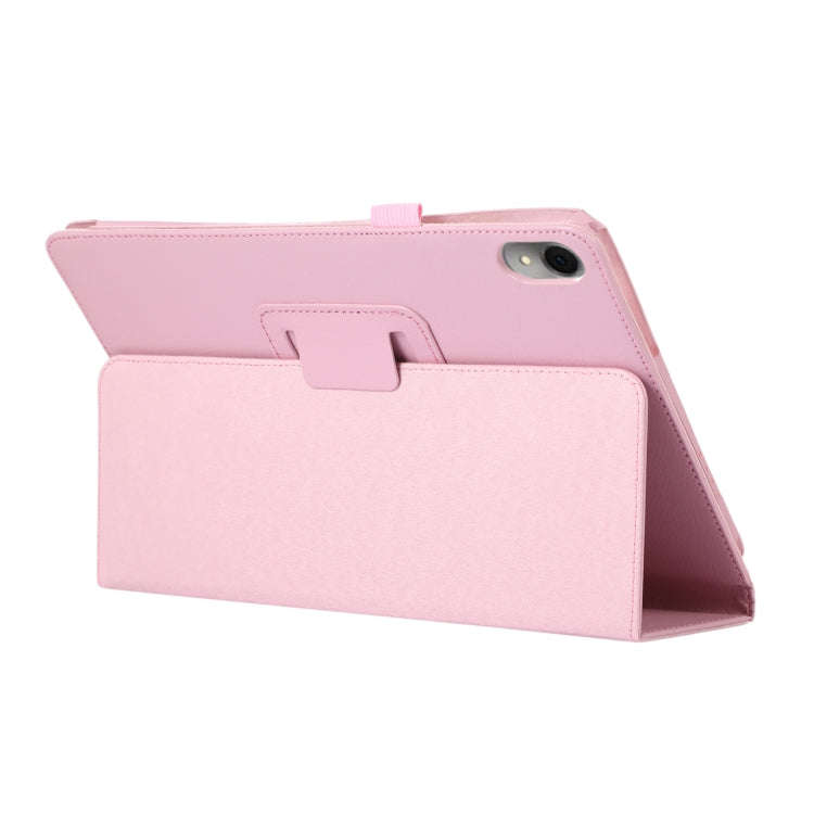 For Huawei MatePad 11 2023 Litchi Texture Leather Tablet Case with Holder(Pink)