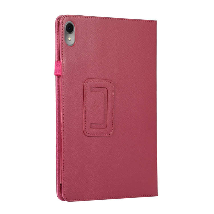 For Huawei MatePad 11 2023 Litchi Texture Leather Tablet Case with Holder(Rose Red)