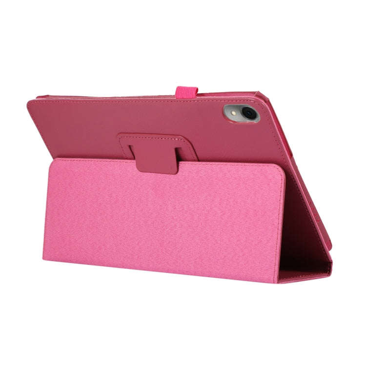 For Huawei MatePad 11 2023 Litchi Texture Leather Tablet Case with Holder(Rose Red)