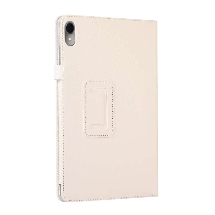 For Huawei MatePad 11 2023 Litchi Texture Leather Tablet Case with Holder(White)