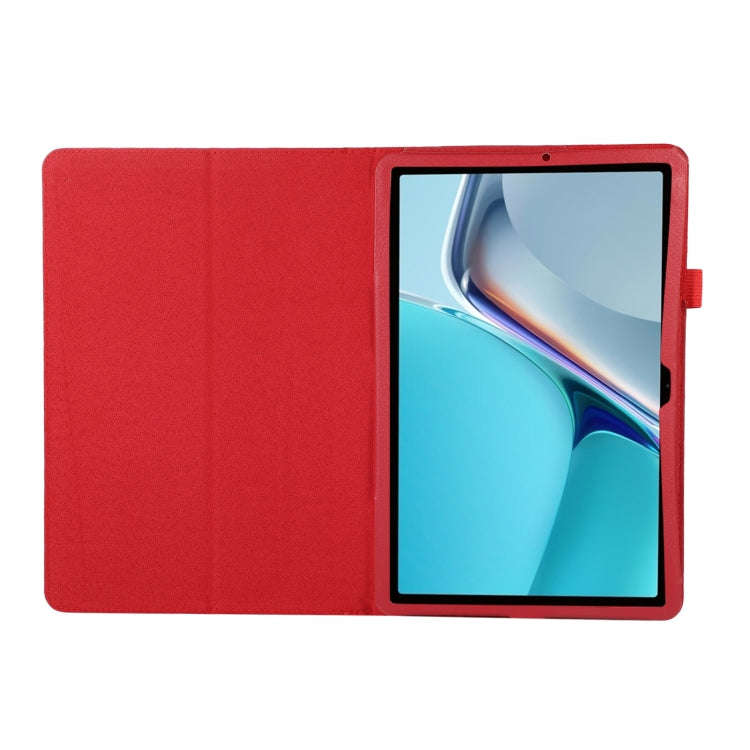 For Huawei MatePad 11 2023 Litchi Texture Leather Tablet Case with Holder(Red)