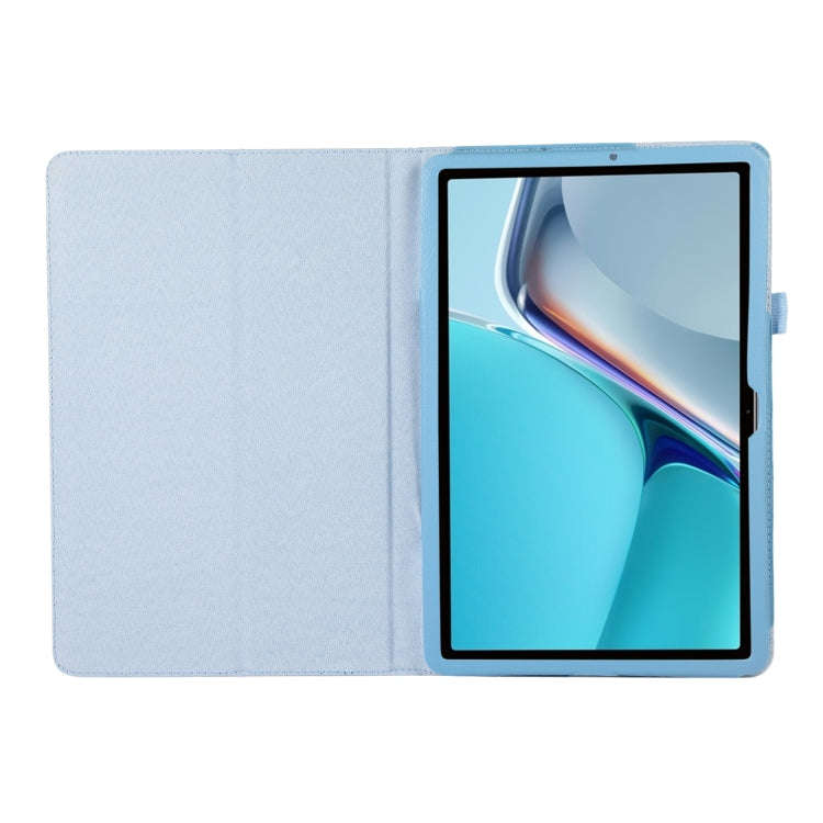 For Huawei MatePad 11 2023 Litchi Texture Leather Tablet Case with Holder(Sky Blue)