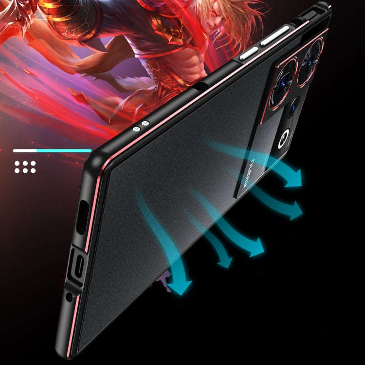 For ZTE nubia Z50 Ultra LK Aurora Metal Frame Phone Case with Lens Cover(Silver)