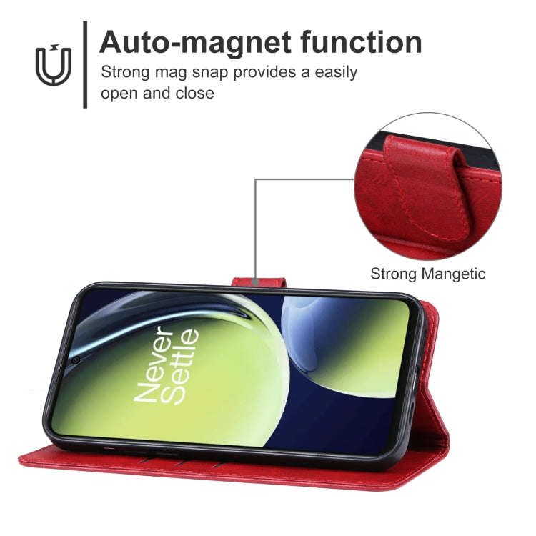 For OnePlus Nord N30 Leather Phone Case(Red)