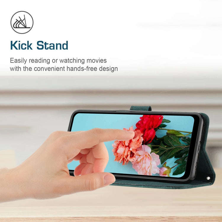 For Motorola Moto S30 Pro / Edge 30 Fusion Skin Feel Stripe Pattern Leather Phone Case with Lanya...