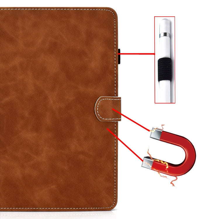 For Huawei MatePad 10.4 2022 Cowhide Texture Leather Tablet Case(Brown)
