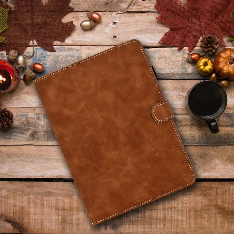 For Huawei MatePad 10.4 2022 Cowhide Texture Leather Tablet Case(Brown)