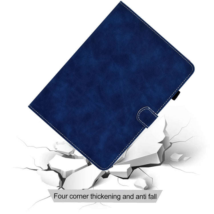 For Huawei MatePad 10.4 2022 Cowhide Texture Leather Tablet Case(Blue)