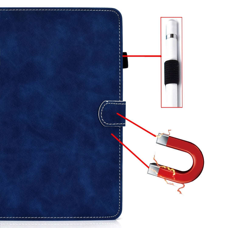 For Huawei MatePad 10.4 2022 Cowhide Texture Leather Tablet Case(Blue)