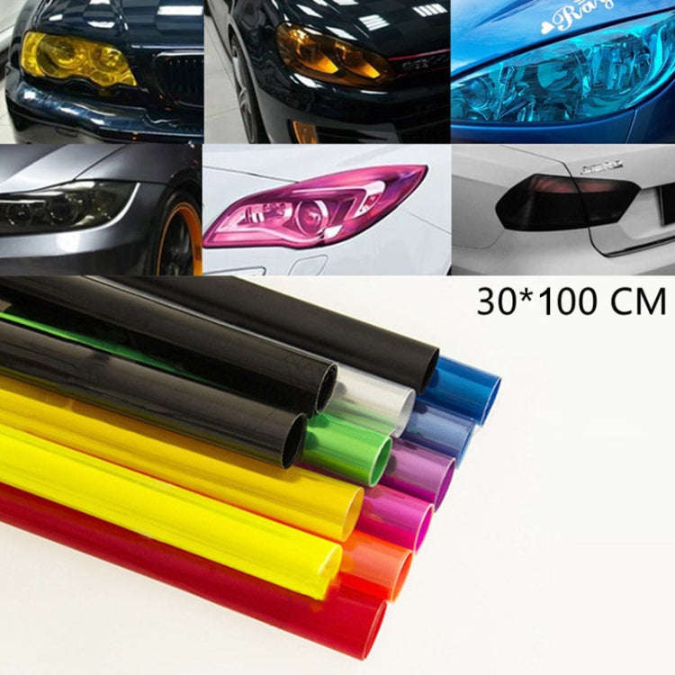 2pcs Car Headlight Protective Film Tail Light Film Motorcycle Fog Light Film, Size:30 x 100cm(Tra...