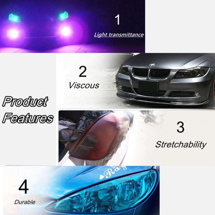 2pcs Car Headlight Protective Film Tail Light Film Motorcycle Fog Light Film, Size:30 x 100cm(Green)