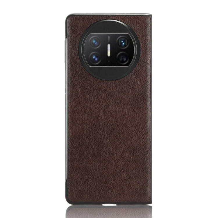 For Huawei Mate X3 Litchi Texture Phone Case(Brown)