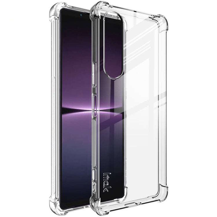 For Sony Xperia 1 V imak Shockproof Airbag TPU Phone Case(Transparent)