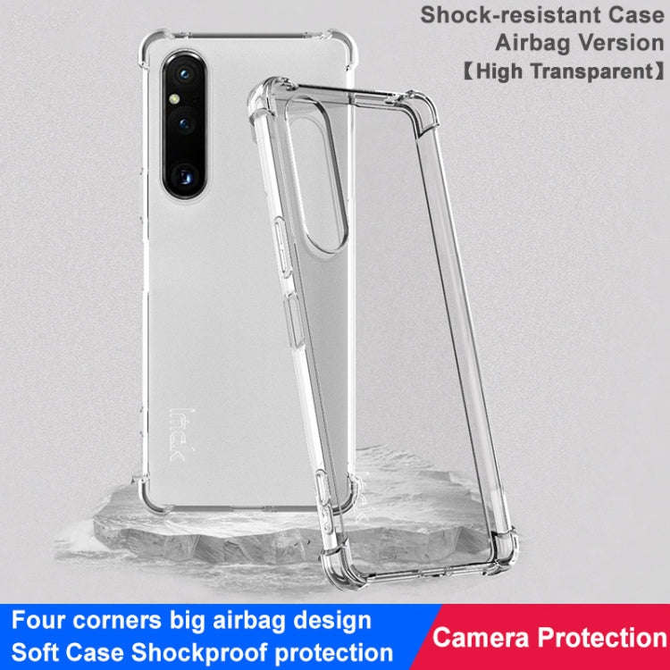 For Sony Xperia 1 V imak Shockproof Airbag TPU Phone Case(Transparent)