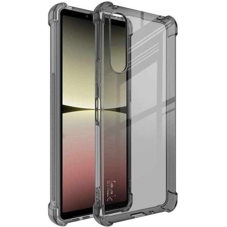 For Sony Xperia 10 V imak Shockproof Airbag TPU Phone Case(Transparent Black)