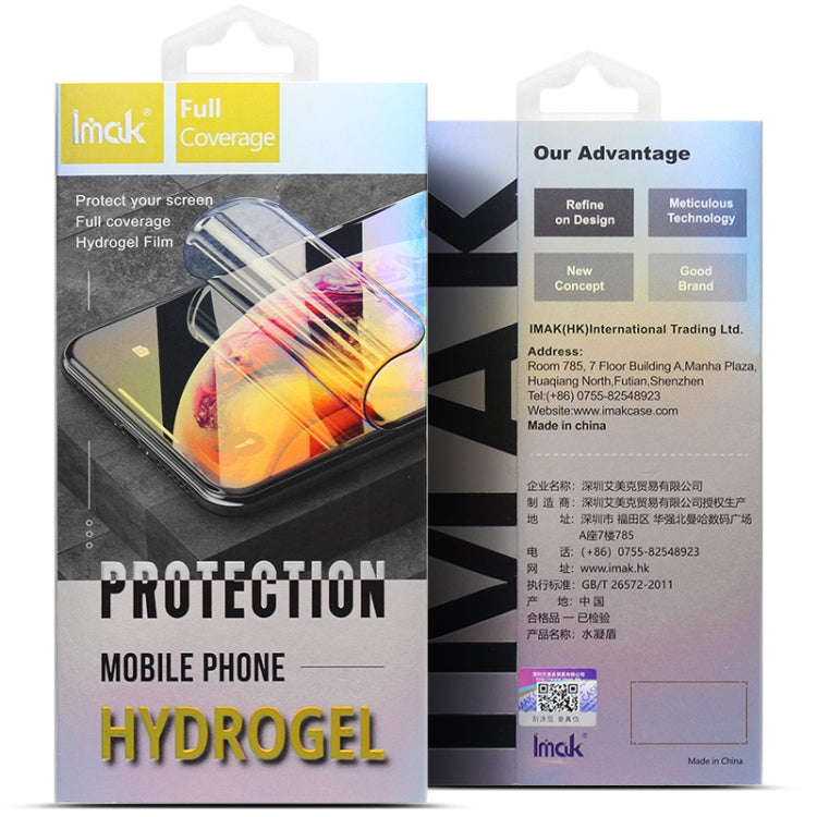 For OnePlus Ace 2V 5G 2pcs imak Curved Full Screen Protector Hydrogel Film Back Protector