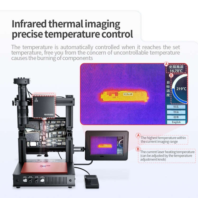 Mega-idea Intelligent Infrared Laser Desoldering Machine, Model:With Microscope Set(EU Plug)