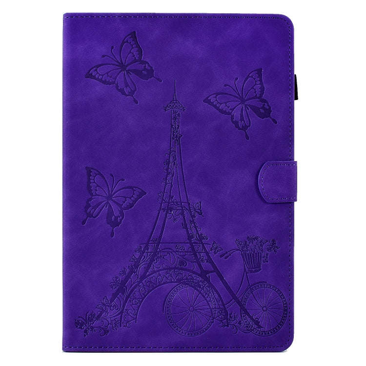 For Huawei Matepad SE 10.4 2022 Tower Embossed Leather Tablet Case(Purple)