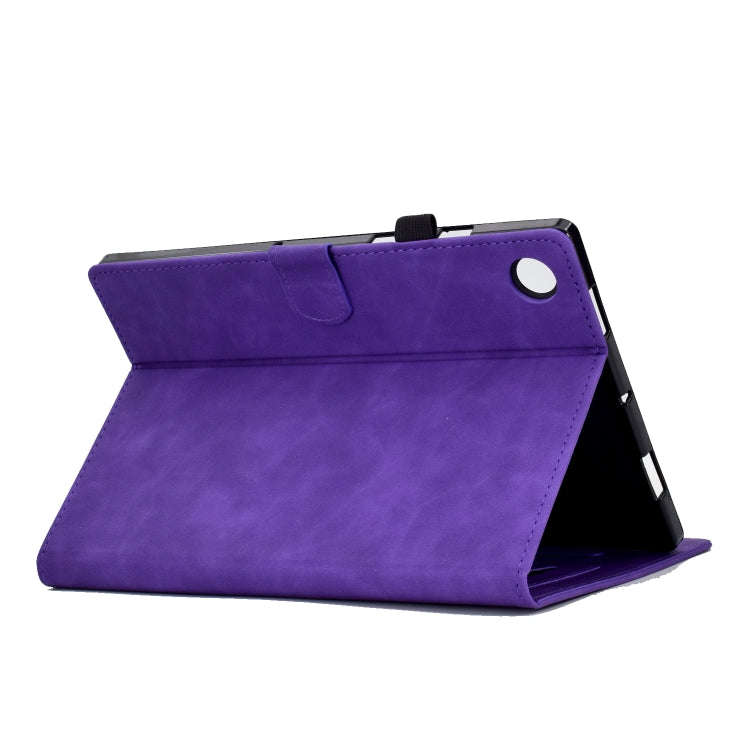 For Huawei Matepad SE 10.4 2022 Tower Embossed Leather Tablet Case(Purple)