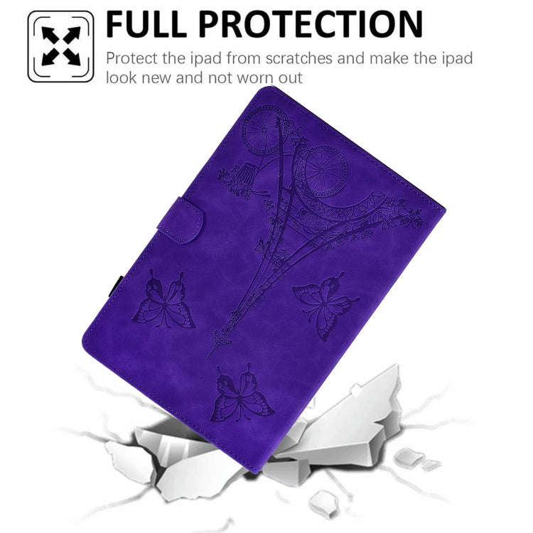 For Huawei Matepad SE 10.4 2022 Tower Embossed Leather Tablet Case(Purple)