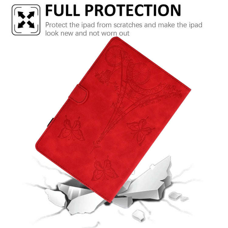 For Huawei Matepad SE 10.4 2022 Tower Embossed Leather Tablet Case(Red)