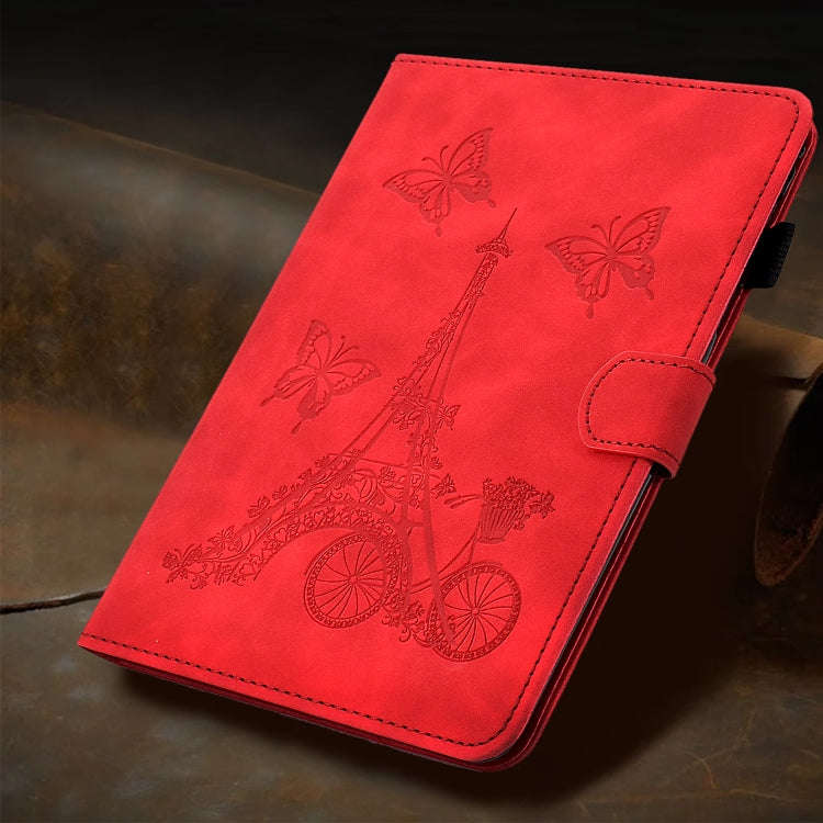 For Huawei Matepad SE 10.4 2022 Tower Embossed Leather Tablet Case(Red)