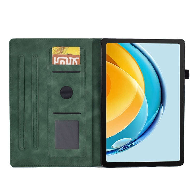 For Huawei Matepad SE 10.4 2022 Tower Embossed Leather Tablet Case(Green)
