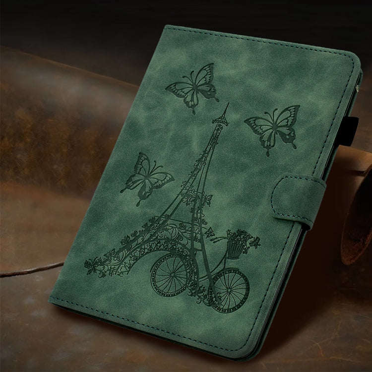 For Huawei Matepad SE 10.4 2022 Tower Embossed Leather Tablet Case(Green)