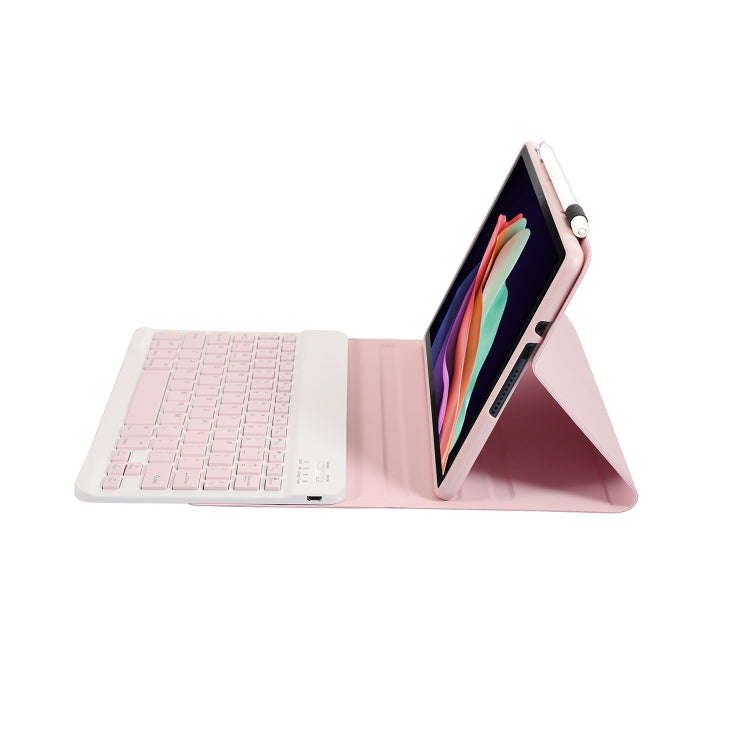 For Huawei MatePad 11 2023 AHW13 Lambskin Texture Ultra-thin Detachable Bluetooth Keyboard Leathe...