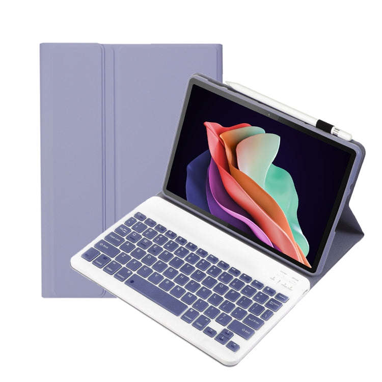 For Huawei MatePad 11 2023 AHW13 Lambskin Texture Ultra-thin Detachable Bluetooth Keyboard Leathe...