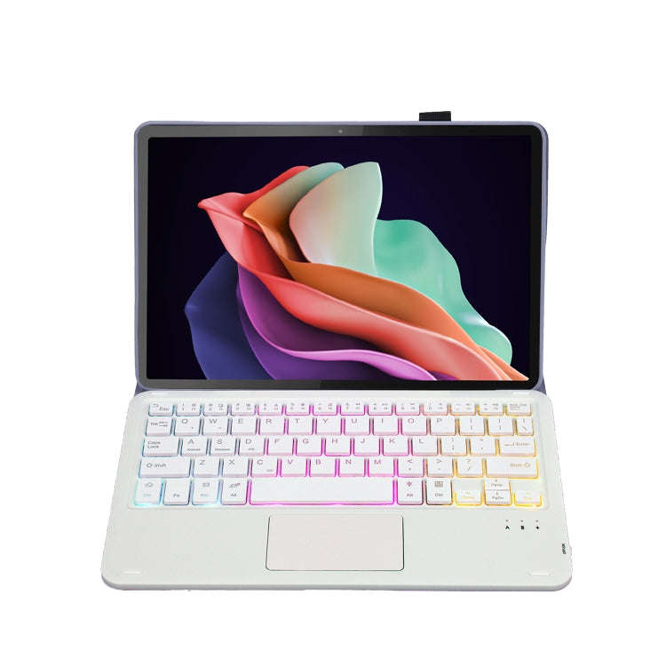 For Huawei MatePad 11 2023 AHW13-AS Lambskin Texture Ultra-thin Detachable Backlight Bluetooth Ke...