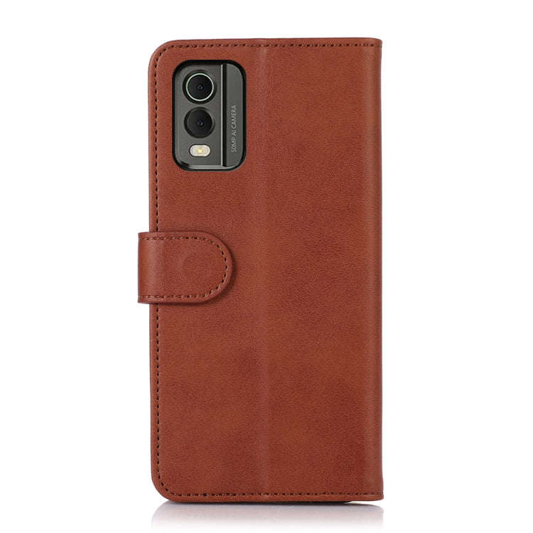 For Nokia C32 Cow Texture Leather Phone Case(Brown)