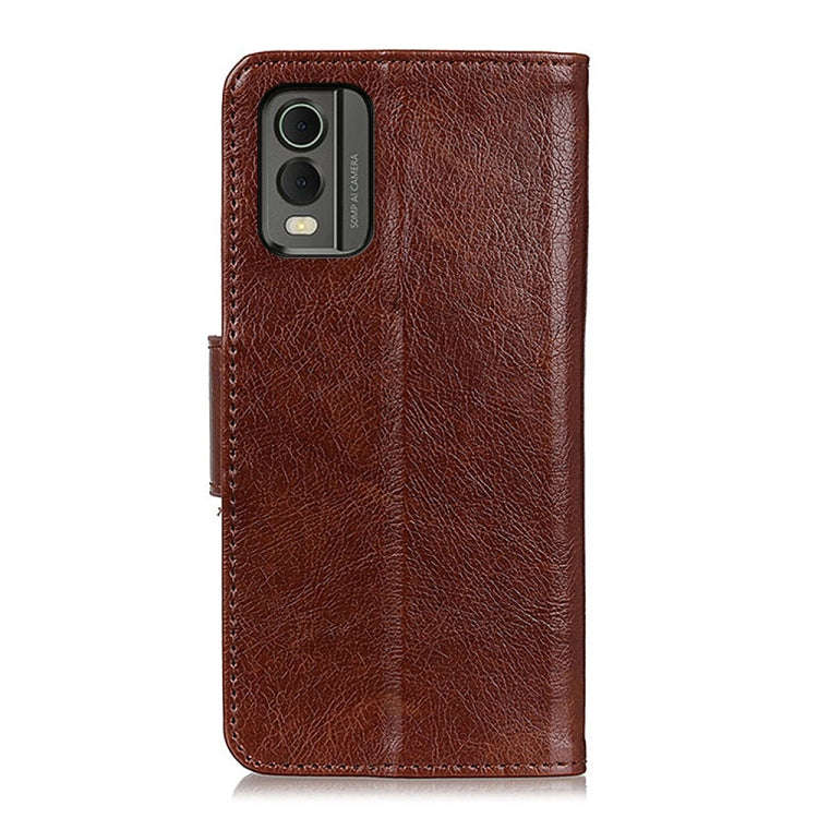 For Nokia C32 Nappa Texture Leather Phone Case(Brown)