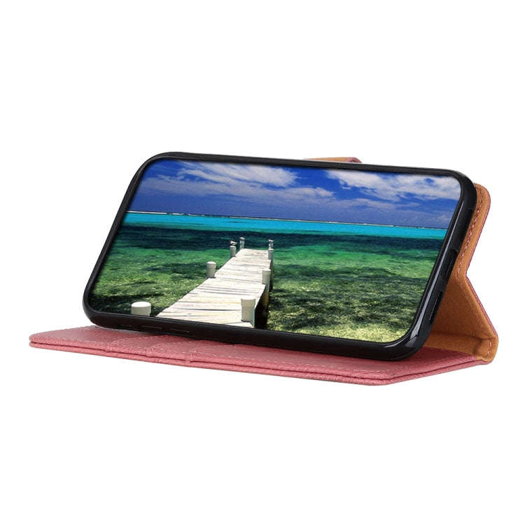 For Nokia C32 4G KHAZNEH Cowhide Texture Flip Leather Phone Case(Pink)