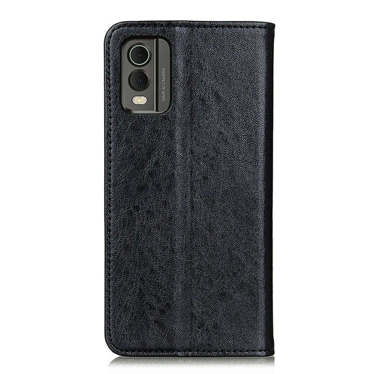 For Nokia C32 4G Magnetic Crazy Horse Texture Leather Phone Case(Black)