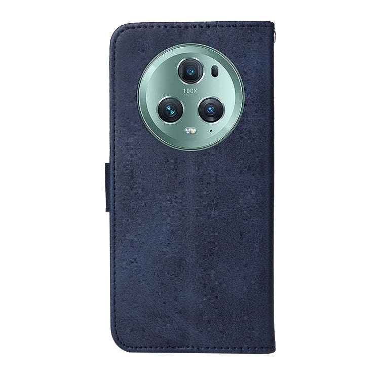 For Honor Magic5 Pro Classic Calf Texture Flip Leather Phone Case(Blue)