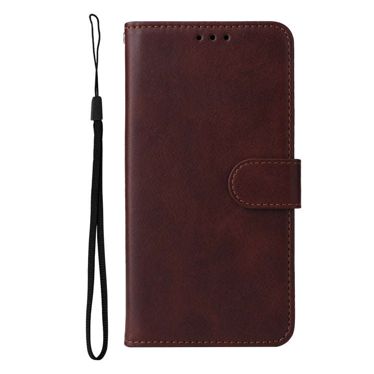 For Honor Magic5 Pro Classic Calf Texture Flip Leather Phone Case(Brown)